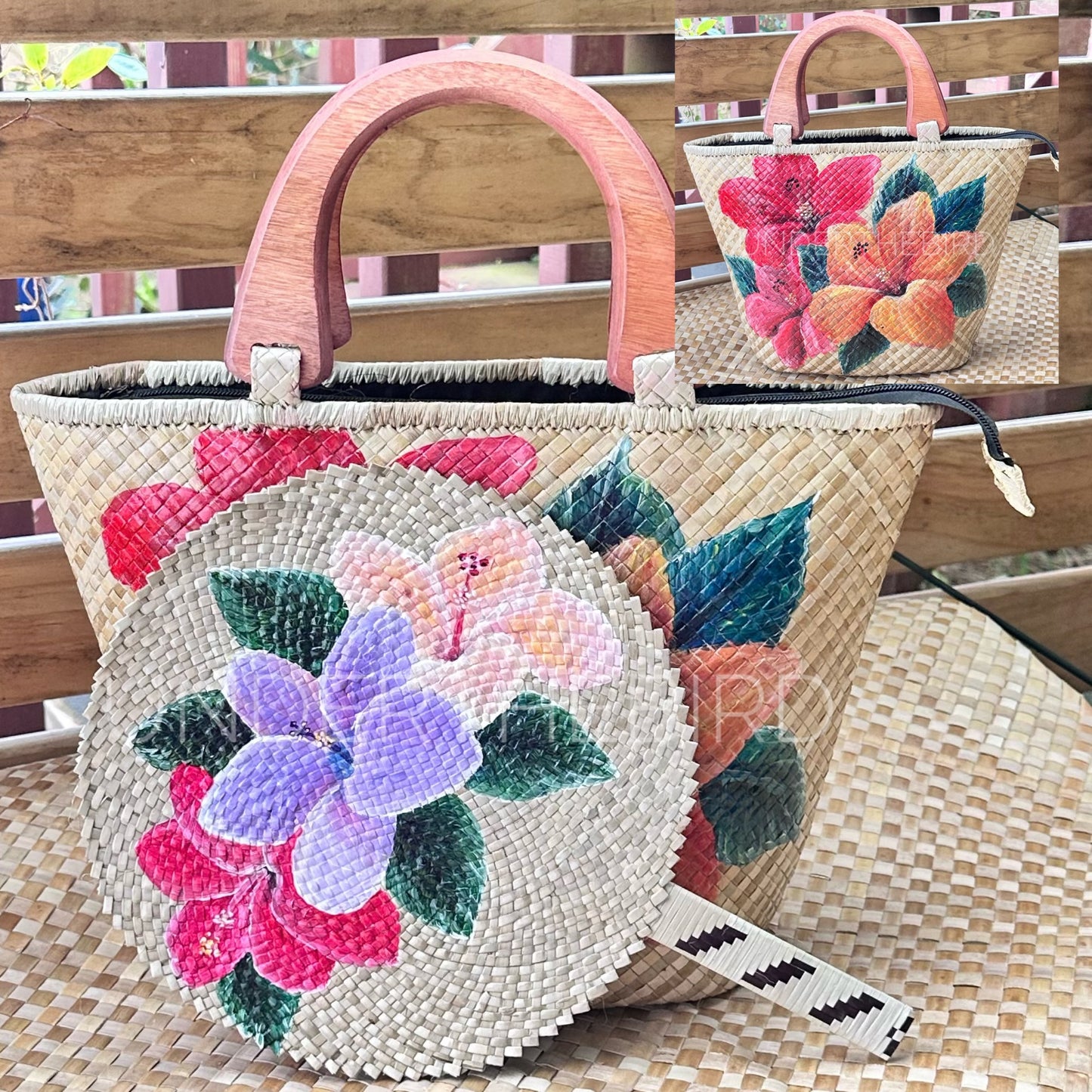 Netina Hibiscus Bag & Fan