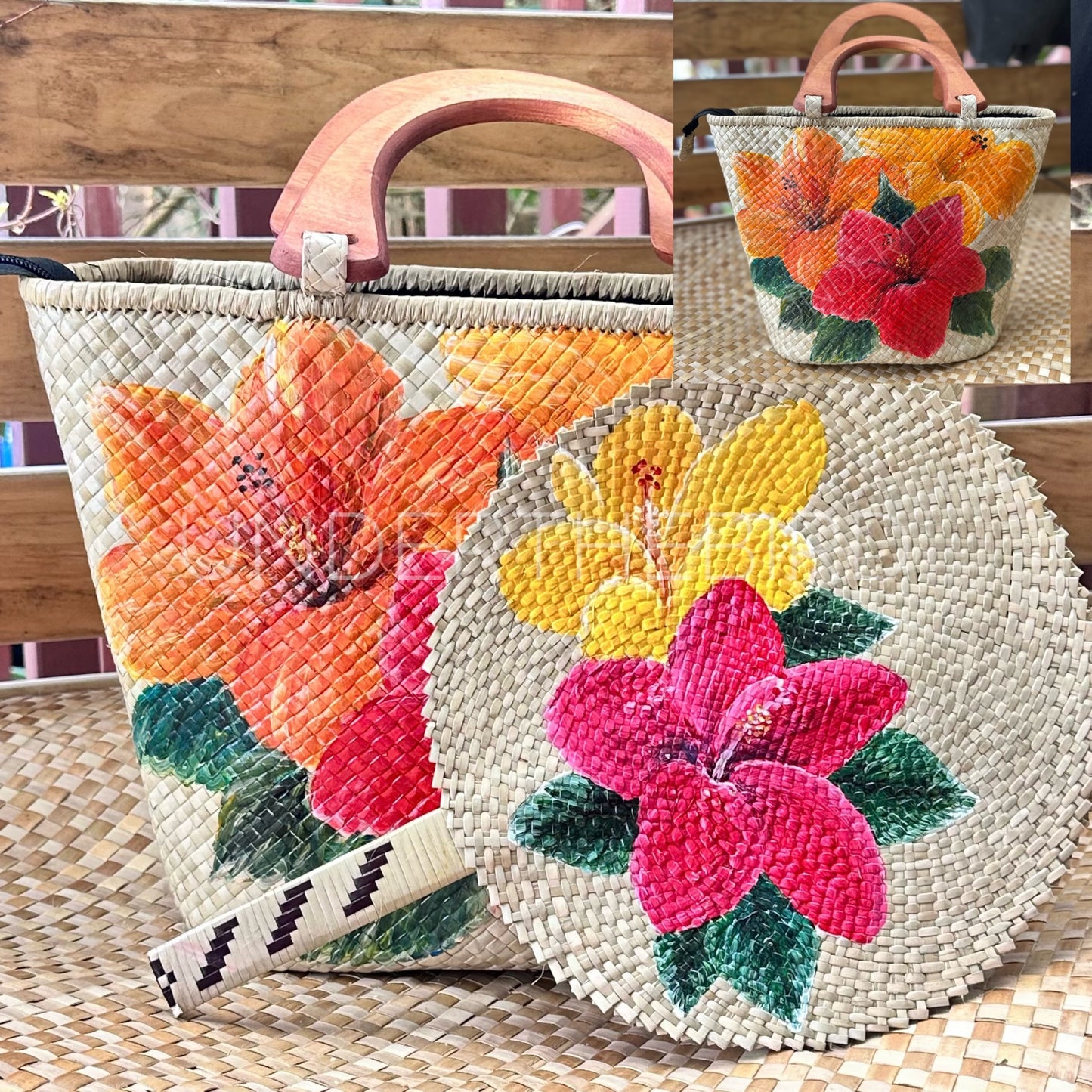 Netina Hibiscus Bag & Fan