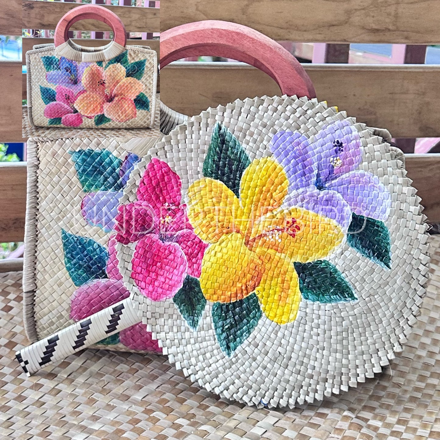 Tuloto Hibiscus Bag & Fan