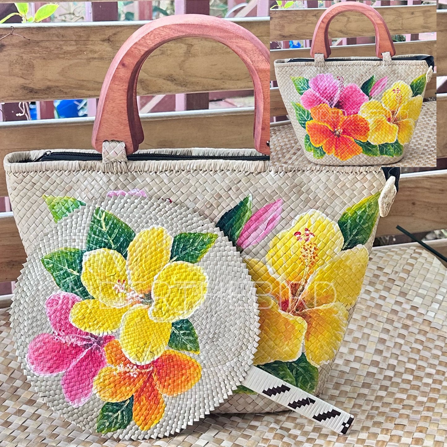 Netina Hibiscus Bag & Fan