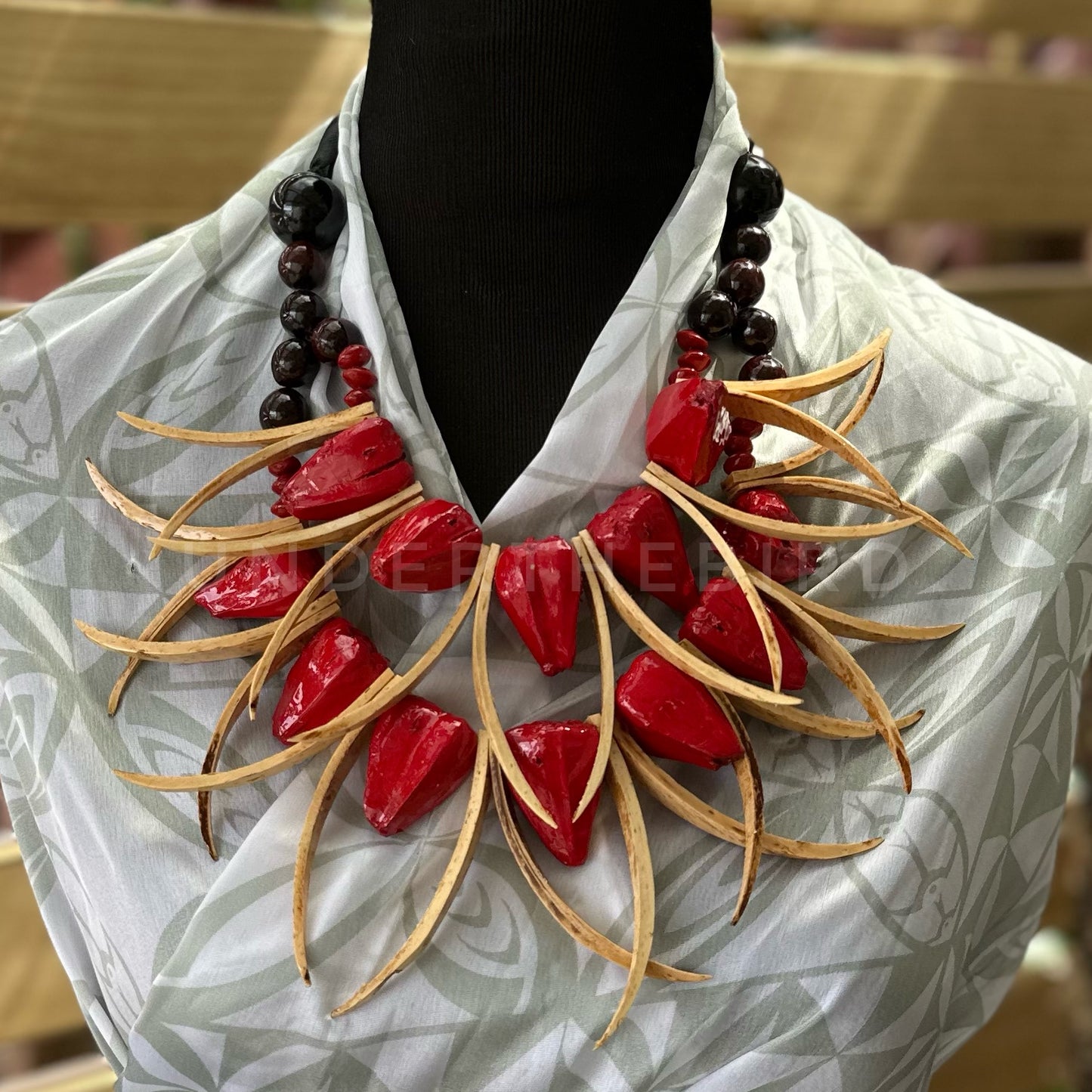 Ladies Necklace - Dbl Ula Fala/Popo