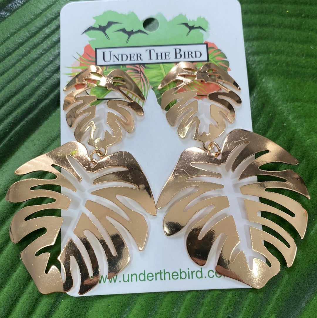 Delilah Monstera Earrings