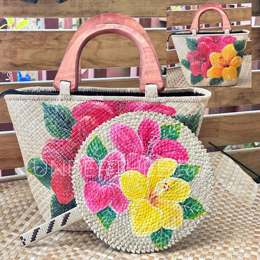 Netina Hibiscus Bag & Fan
