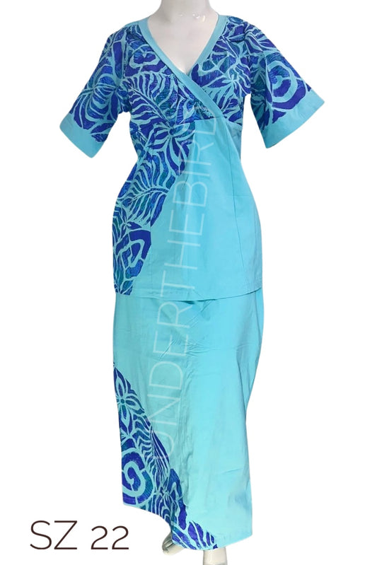 Crossover Handprinted Puletasi sz 22