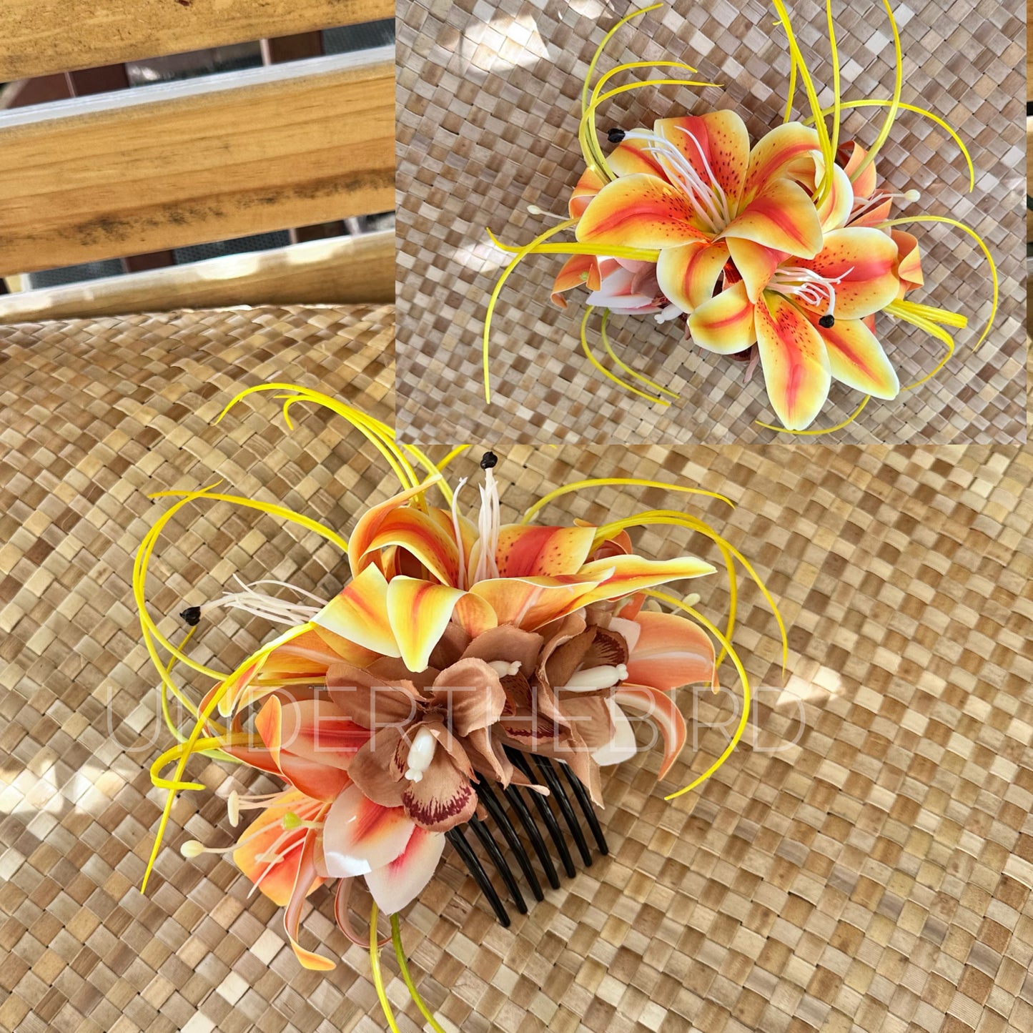 Tiana Floral Comb Selu