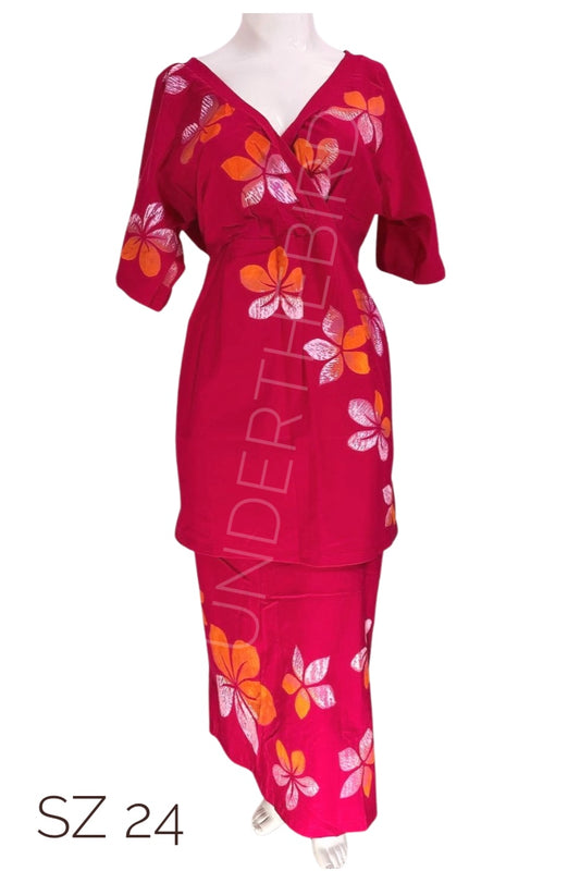 Crossover Handprinted Puletasi sz 24