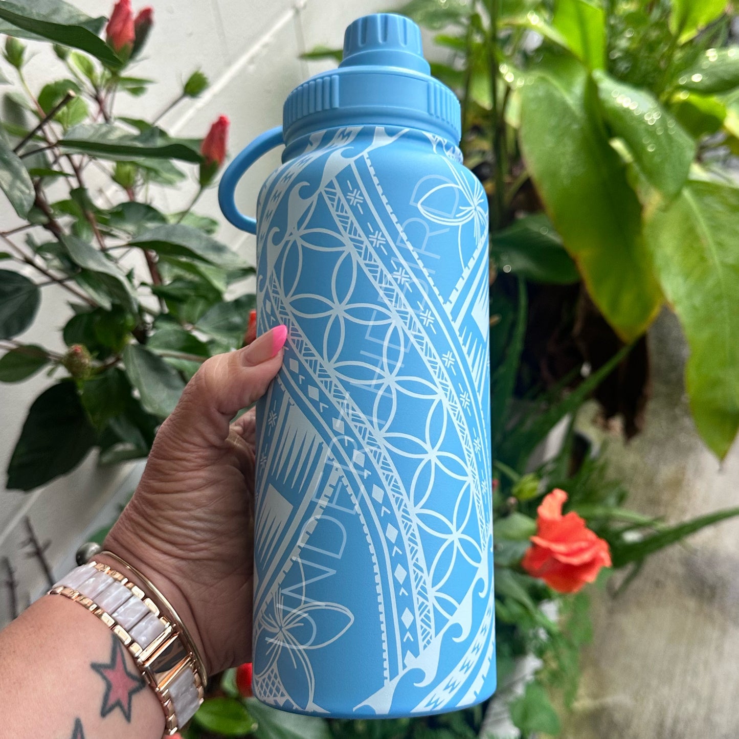 Gym Bottle - Pasifika Pattern 960ml (32oz)
