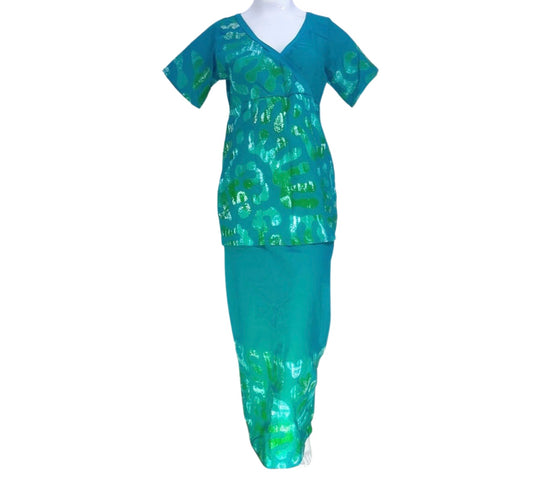 Crossover Handprinted Puletasi sz 18