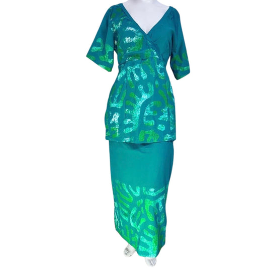 Crossover Handprinted Puletasi sz 20