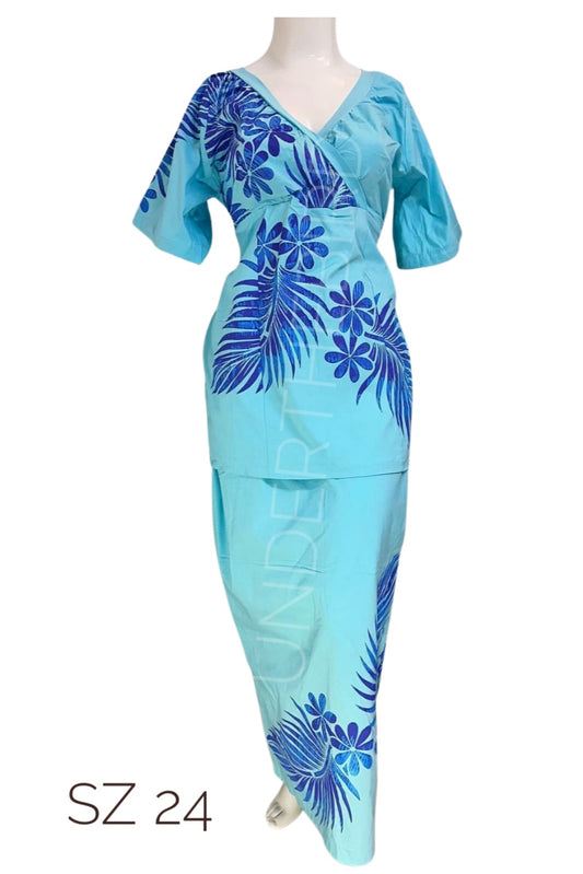 Crossover Handprinted Puletasi sz 24