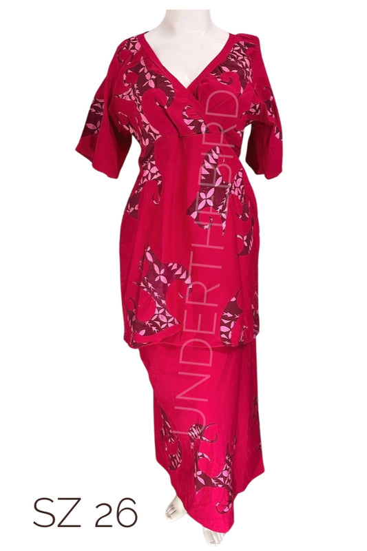 Crossover Handprinted Puletasi sz 26