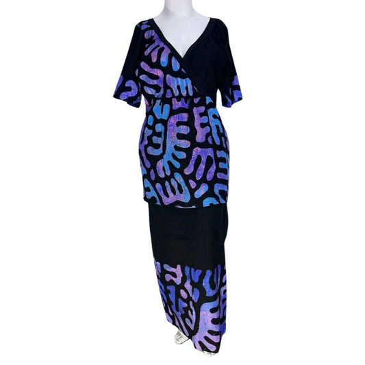 Crossover Handprinted Puletasi sz 22