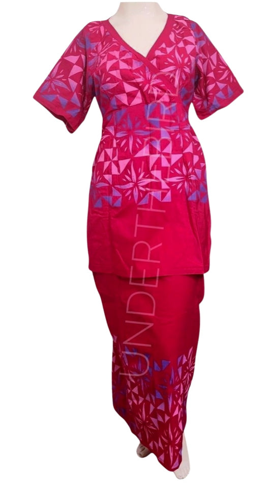 Crossover Handprinted Puletasi sz 20