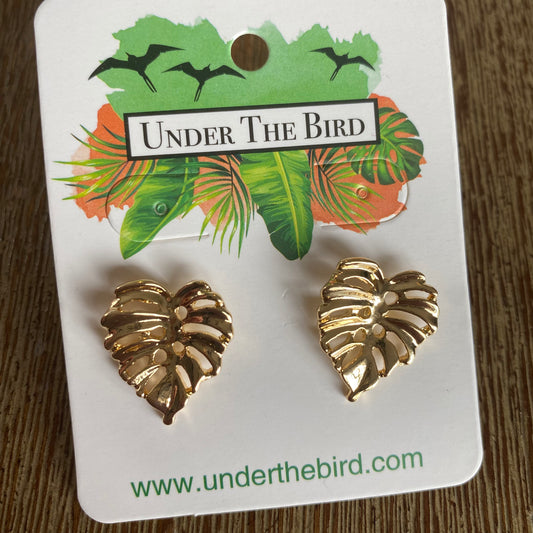 Kuini Monstera Stud Earrings