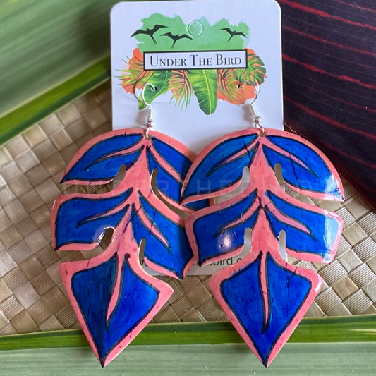 Popo Statement Earrings - Leaf