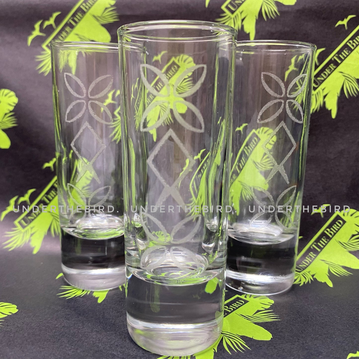 Etched Pacific Shot Glasses